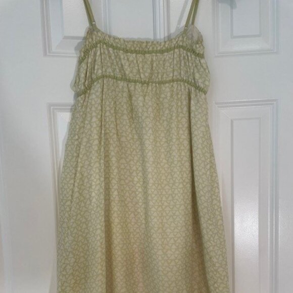 Max Studio Boho Spaghetti Strap GREEN and WHITE Summer Dress – Sz XS - Picture 7 of 8